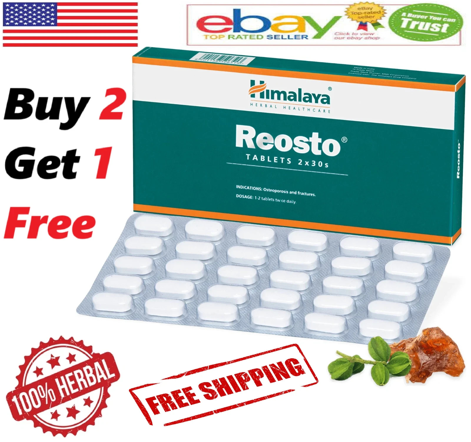 REOSTO Himalaya 30 Tabs With Long Expiry & Free Shipping