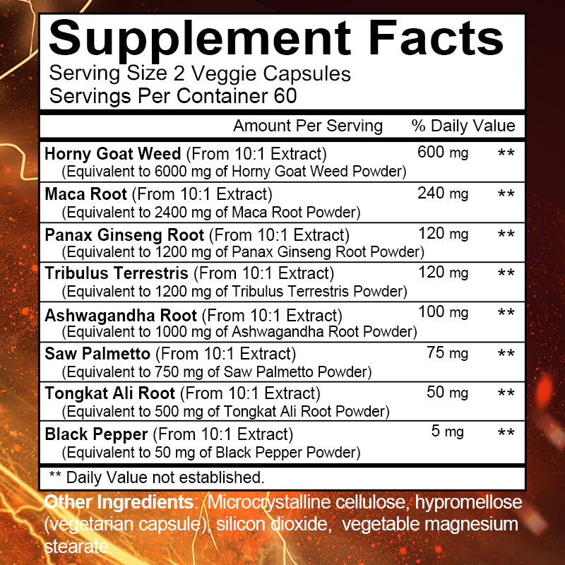Horny Goat Weed Extract Capsules – Support Energy Levels,Endurance,Performance