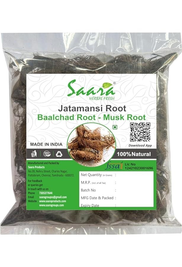 Jatamansi Root Original Balchad Jatamasi Jadd jatila Nardostachys jatama 50gm