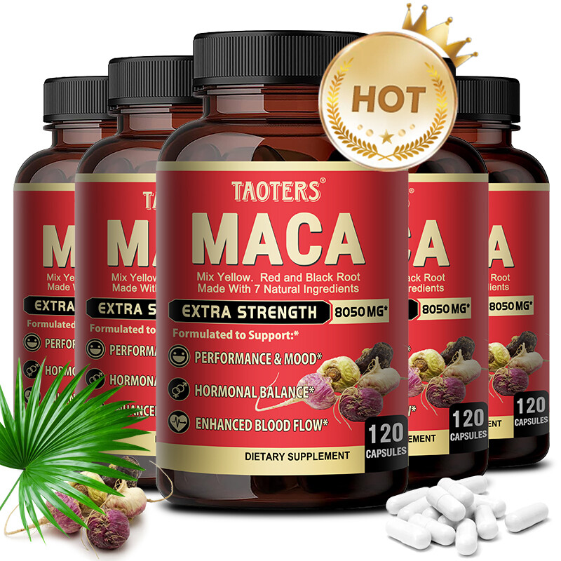Organic Maca 8050 MG per serving 120 vegan capsules Peruvian Maca Root