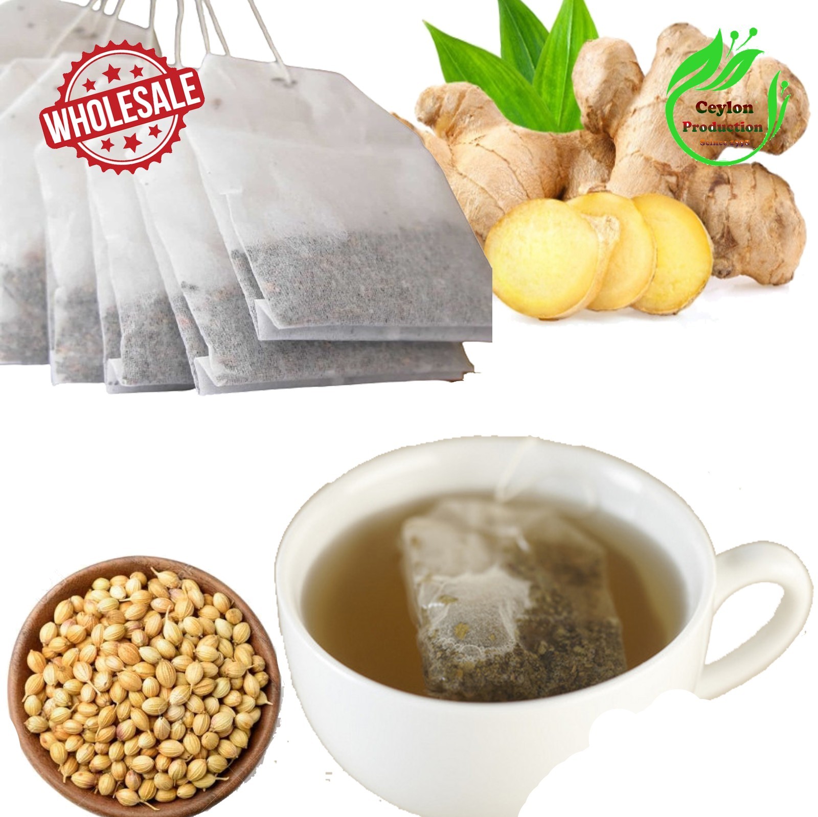 Herbal Organic Green Chai Spice Detox Relax Tea Bags pure natural ceylon