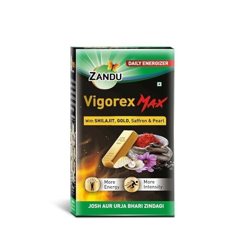 Zandu Vigo rex MAX 20 Capsules Herbal Vitality Supplement with Shilajeet