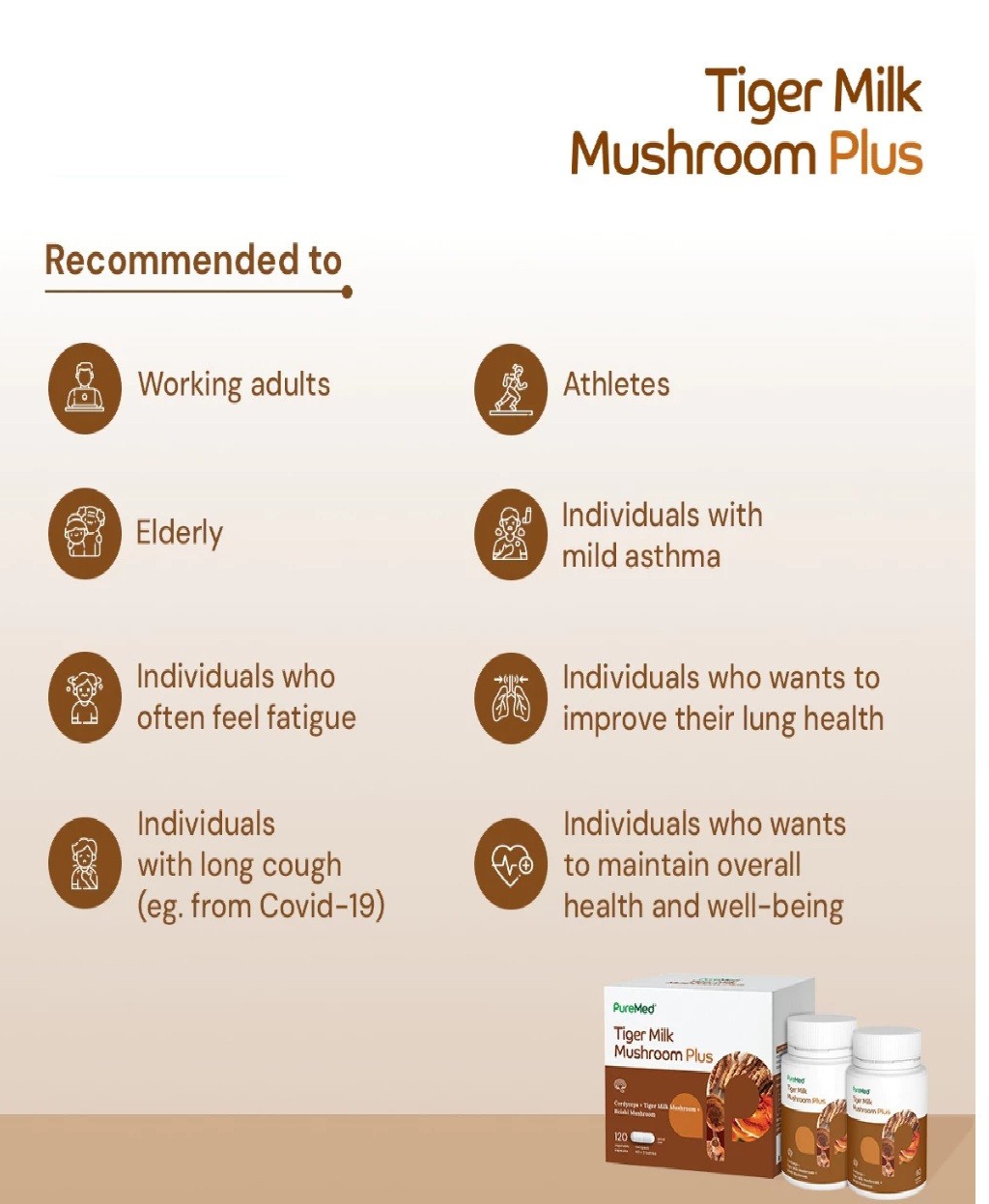 Tiger Milk Mushroom Ganoderma Lucidum cordyceps 60’s x 2