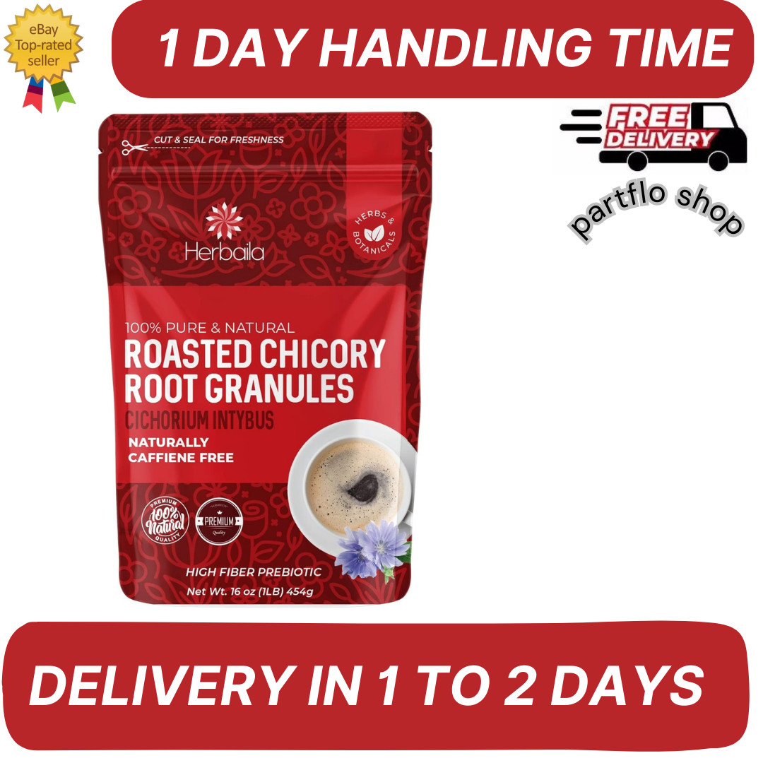 Chicory Root Roasted Granules, 1 Pound, Chicory Coffee (Inulin, Prebiotic Dietar