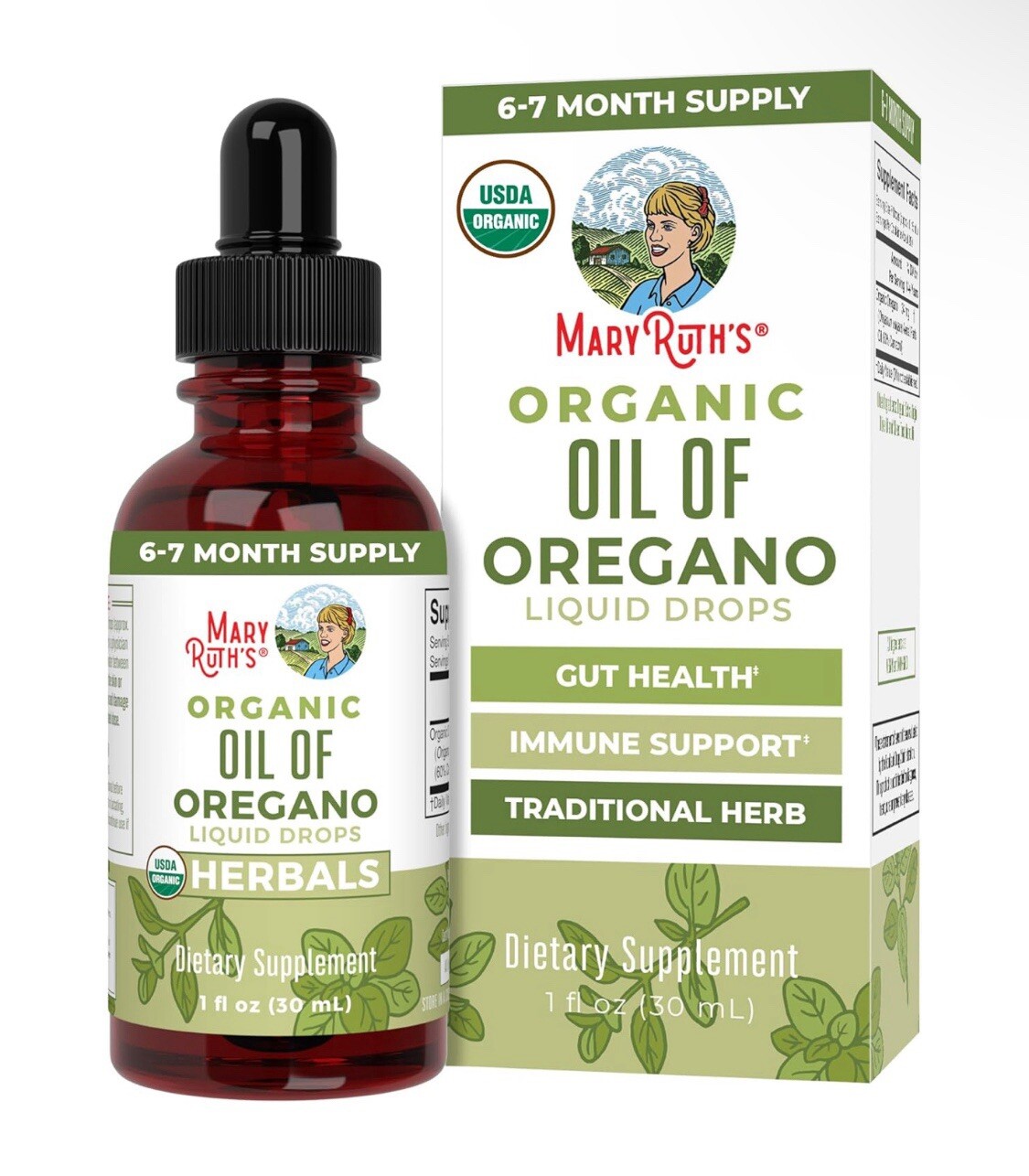 Mary Ruth’s Oil Of Oregano Liquid Drops Potent Organic Immune Defense 1oz