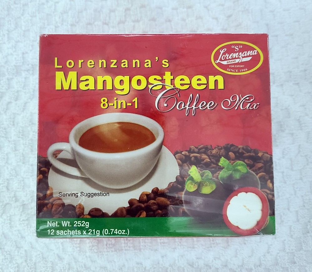 LORENZANA Mangosteen 8-in-1 COFFEE, 252 grams 12 sachets