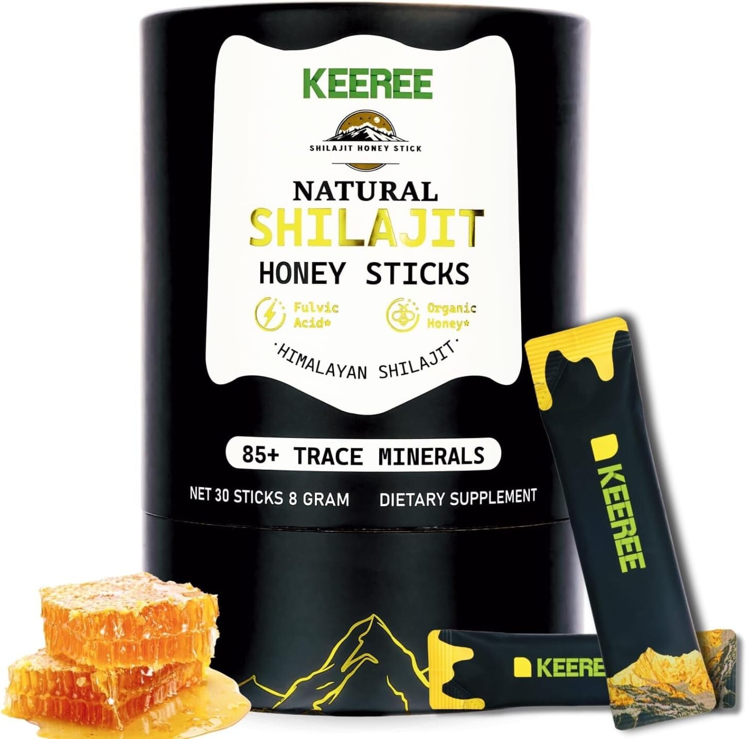 Pure Himalayan Shila jit Sticks with Organic Honey – 30 Sticks Natural Energ…