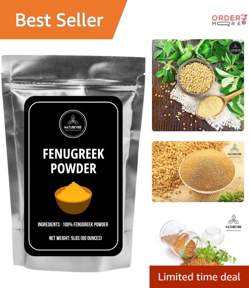 Fenugreek Seed Powder 5lbs Pure Natural Culinary Spice and Food Supplement