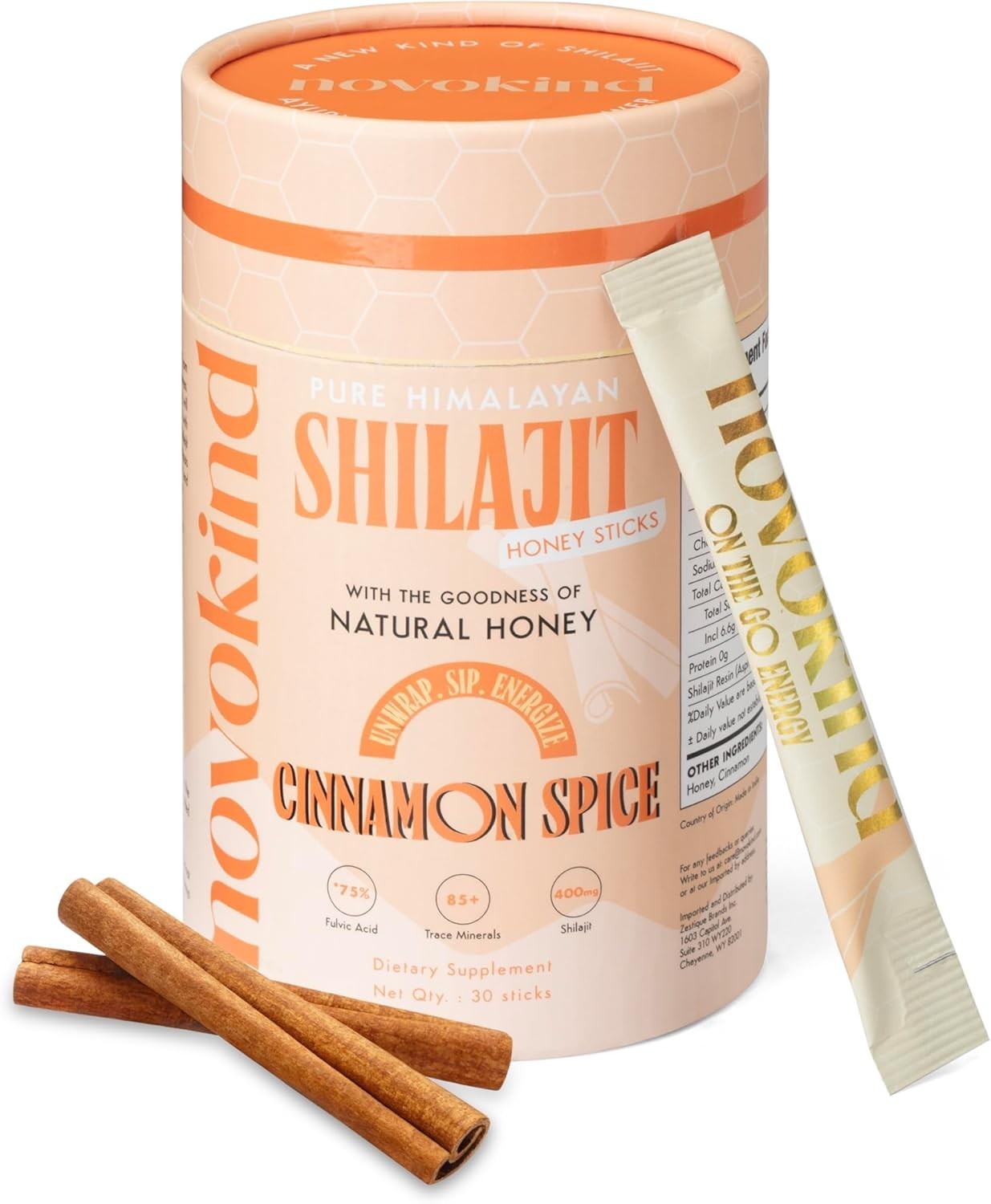 Pure Himalayan Shilajit Honey Sticks – Cinnamon Flavor, On-the-Go Energy Boos…