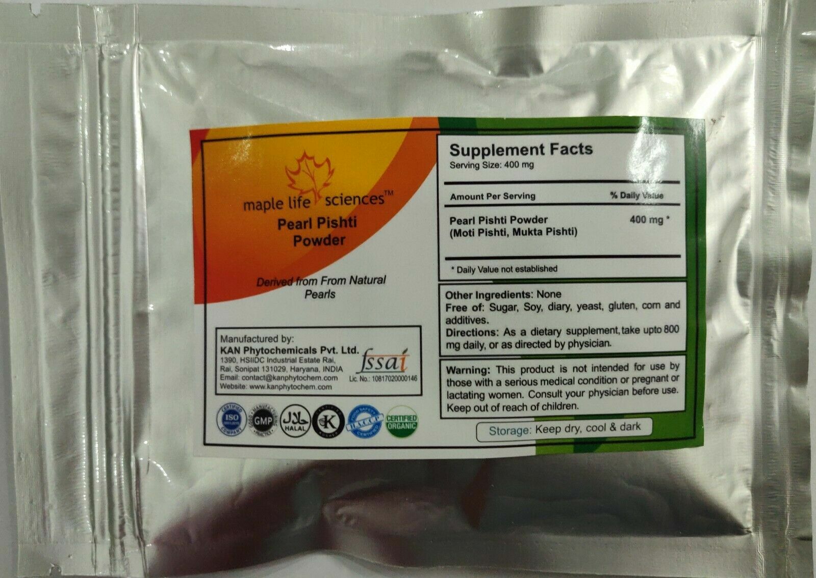 ORGANIC Pearl pishti Powder Moti Pishti Mukta Pishti Rich source of Calcium