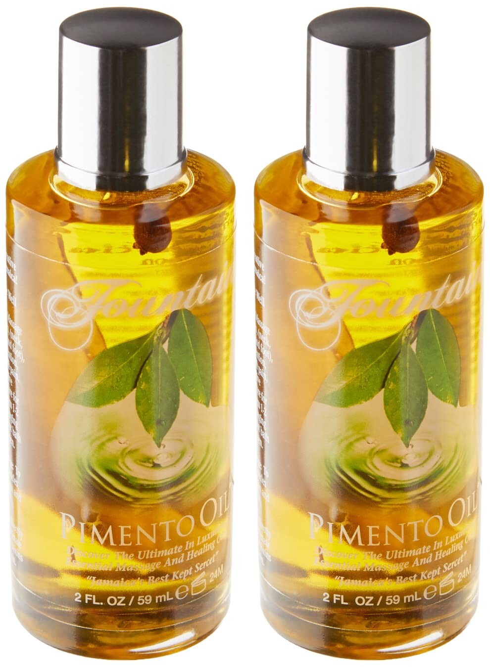 Fountain Herbal Pain Relief & Massage Oil with Pimento & Nutmeg (2-Pack)