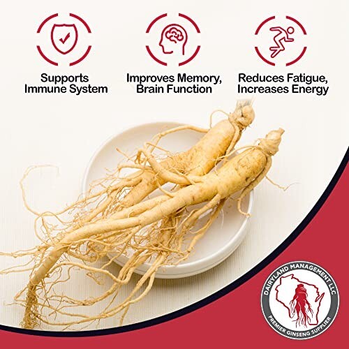 American Ginseng Capsules 100% Pure, Energy Boster-75 Ct-No Fillers or Binders