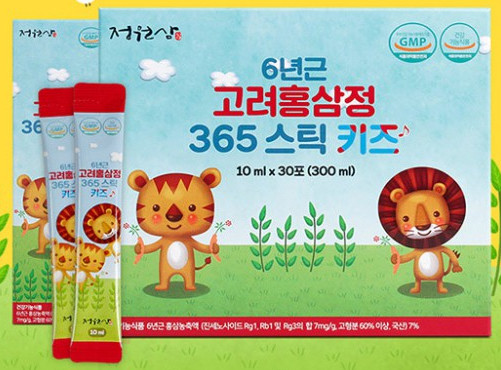 Korea 6 Years Red Ginseng Extract 365 Everytime 30 Sticks for Kids panax patigue