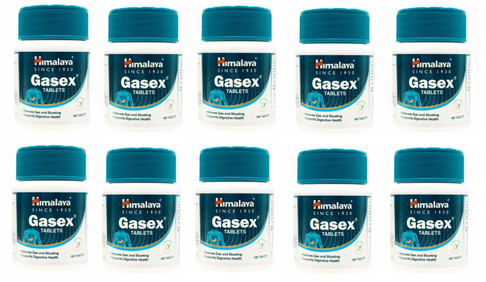 Himalaya Gasex 100 Tabs x10 | Digestive Support | Exp 02/2027 🌿 Herbal Remedy