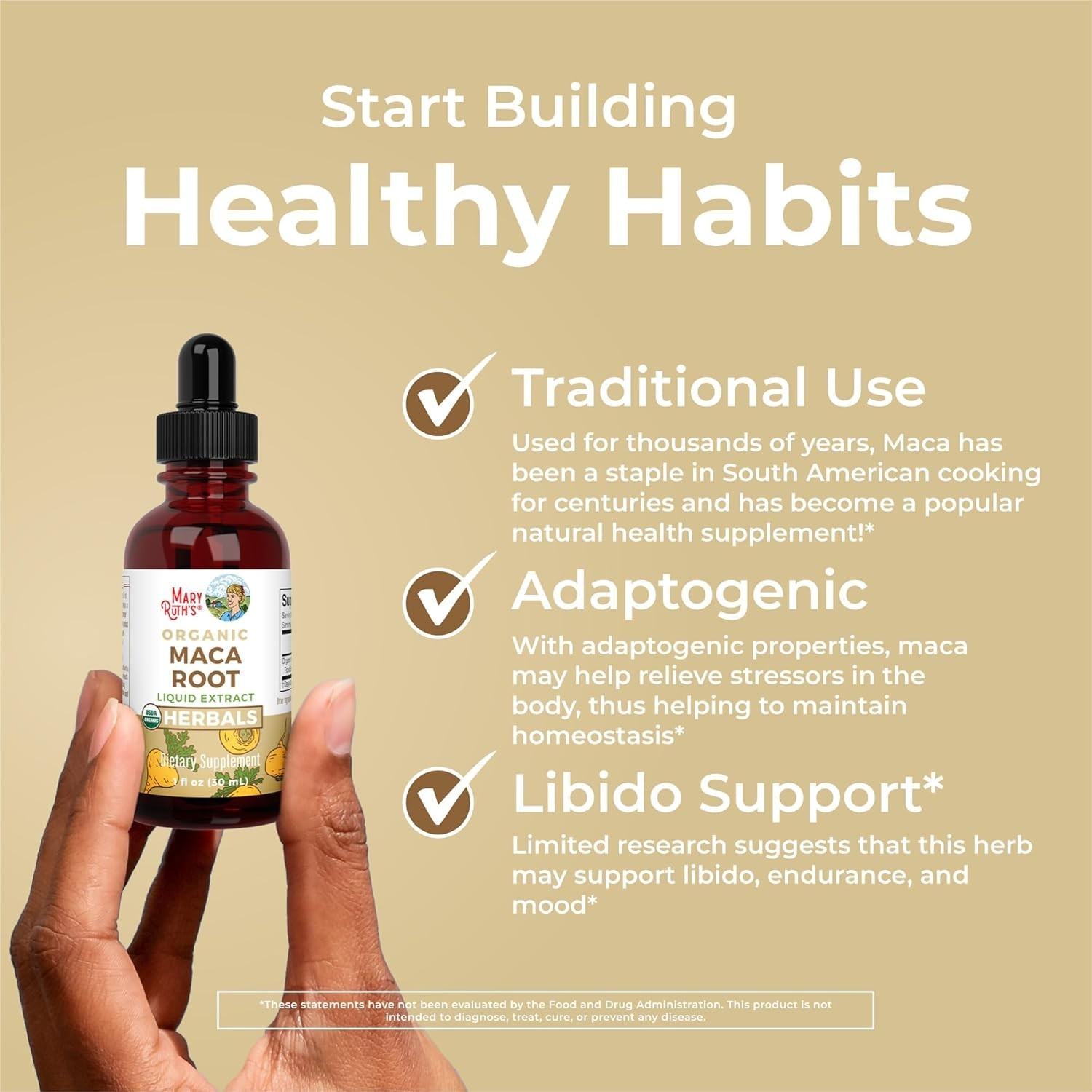 New Maca Root Drop Bottle