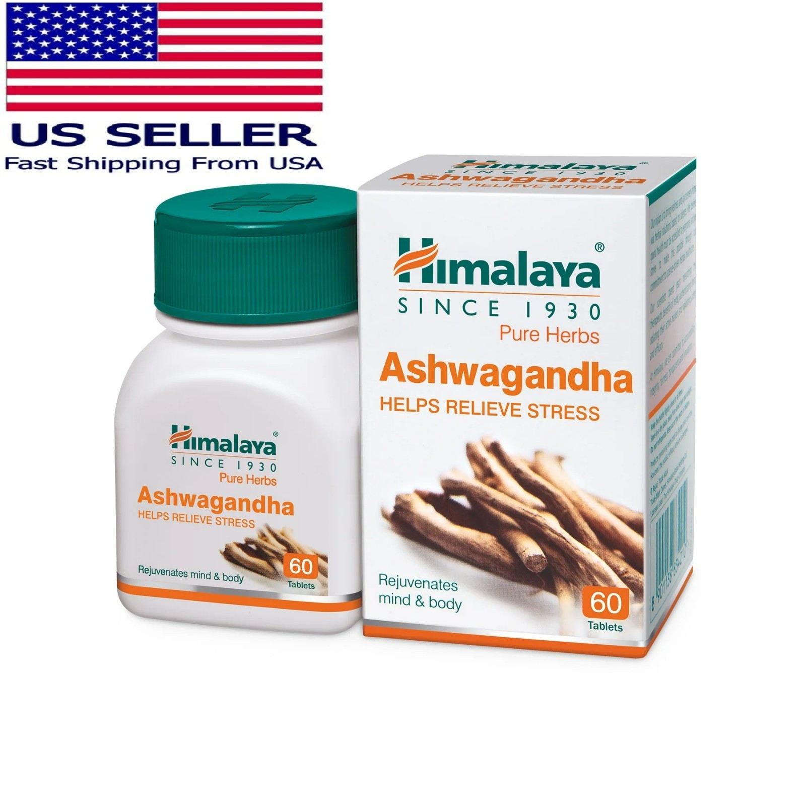 Ashwagandha Ashvagandha Himalaya 60 Tablets USA Seller Free Shipping