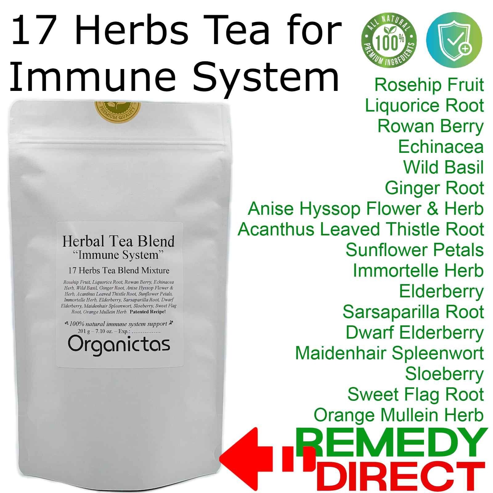 BOOST IMMUNE SYSTEM SUPPORT TEA – 17 selected natural herbs recipe w. Benefits