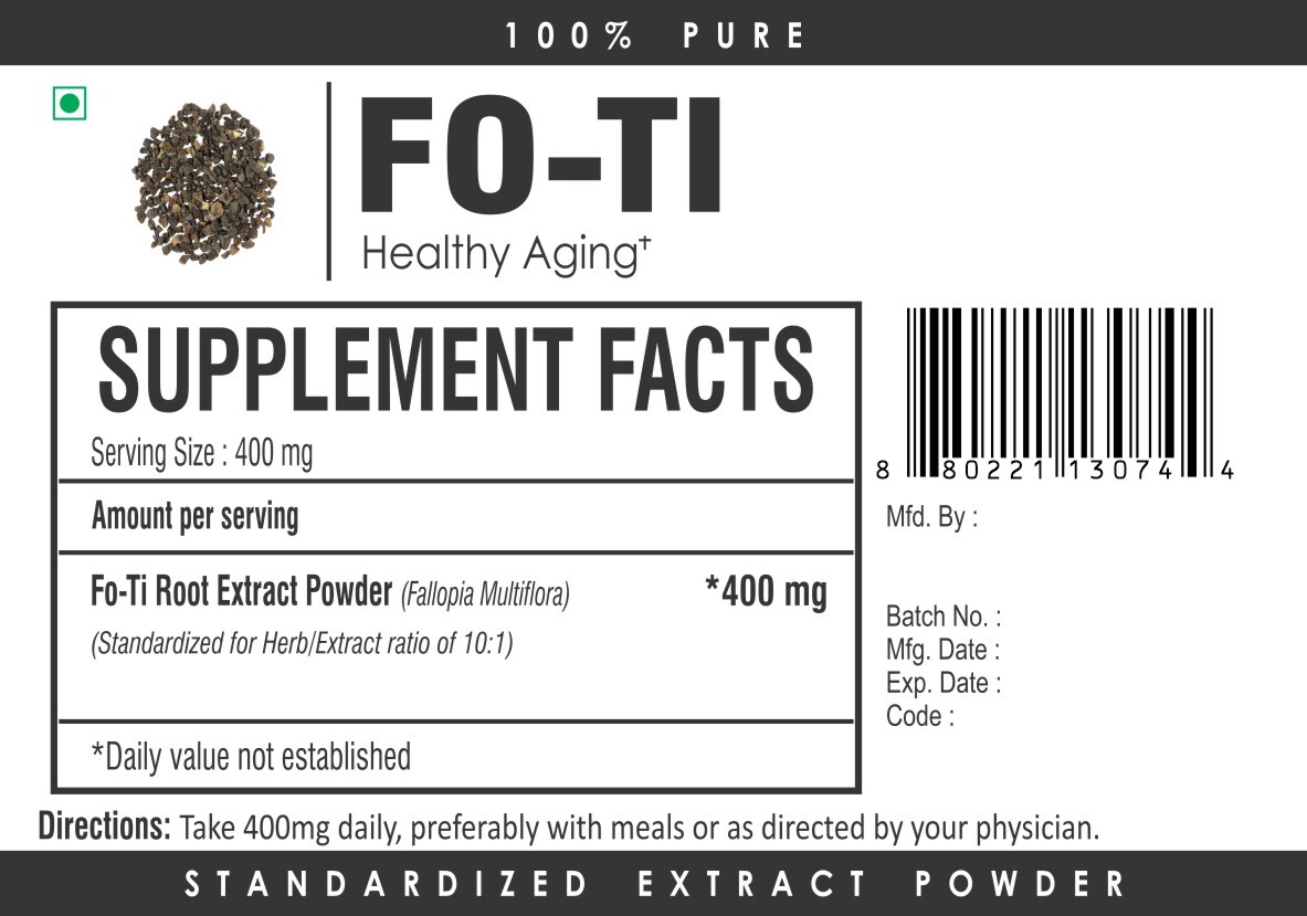 Prepared Fo-Ti Extract Powder 10:1 He Shou Wu Fallopia Muliflora Jing Longevity