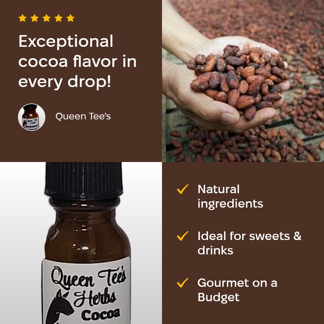 Queen Tee’s Cocoa Tincture (Theobroma cacao) 15 ml.