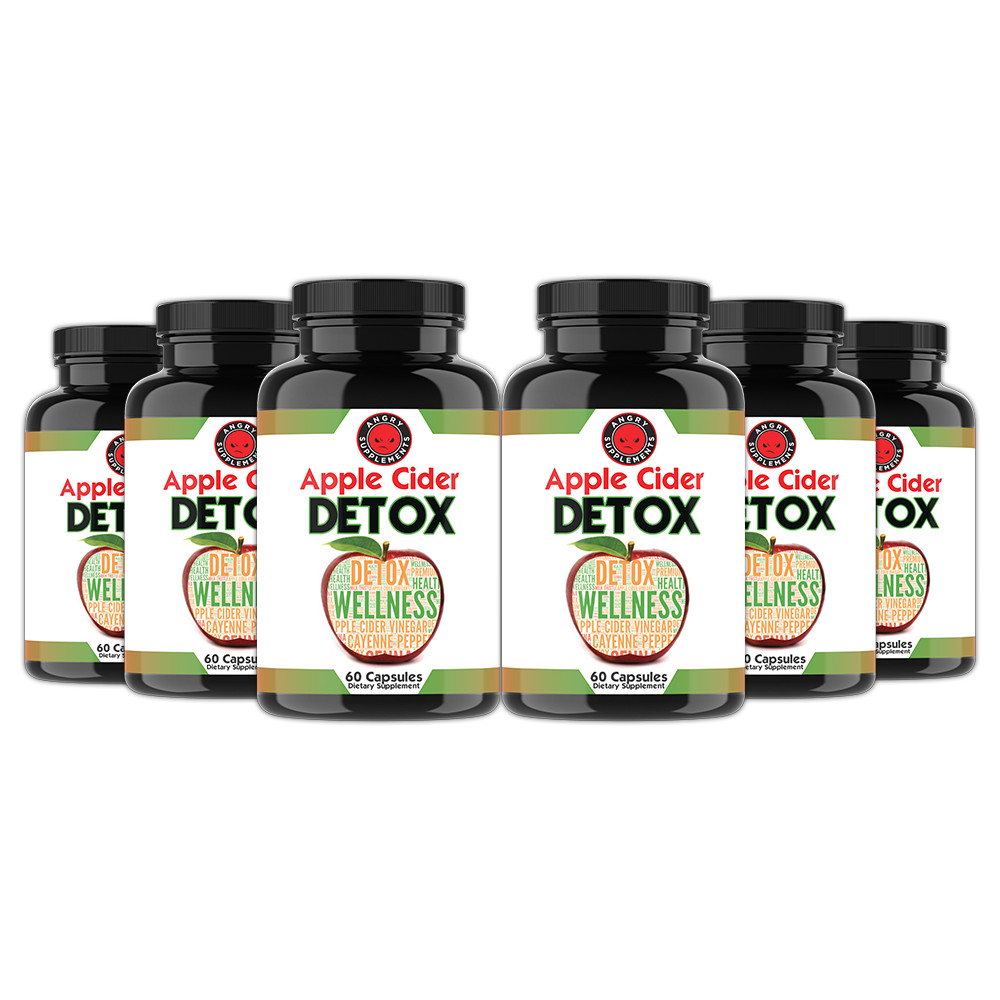Detox & Cleanse w/ Apple Cider Detox Health and Weight Loss Aid, 6-Pack