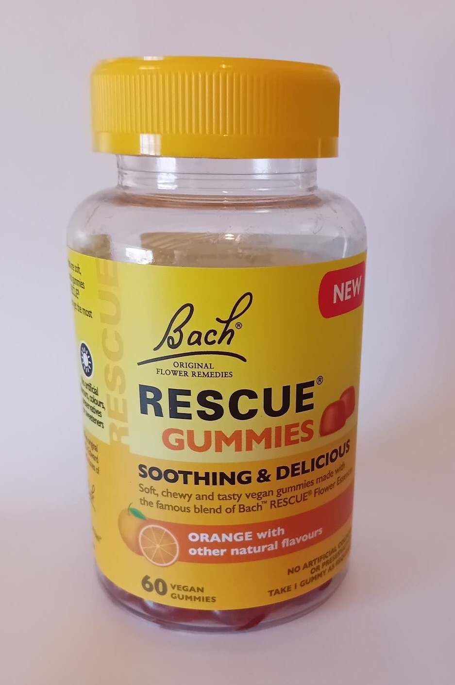 Bach Rescue Gummies. (60) Orange Flavour BBE 08/2027