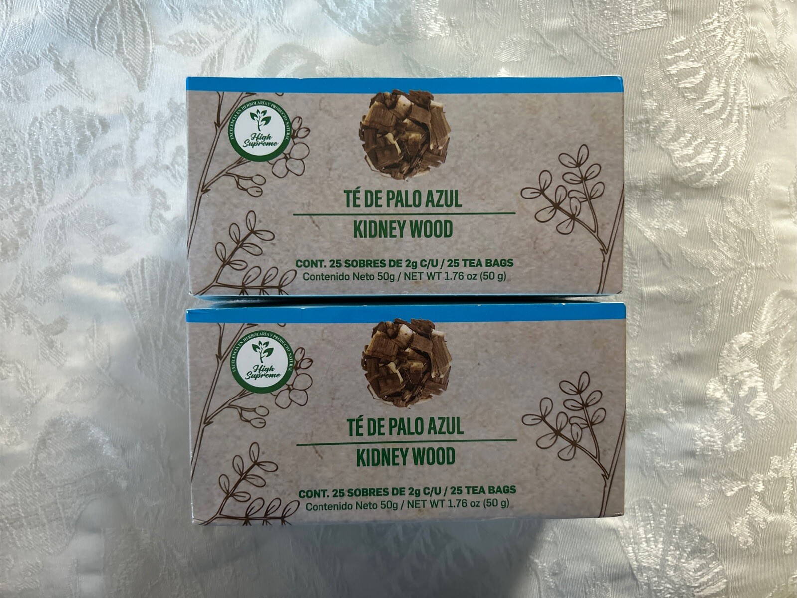 Te Palo Azul/Kidney Wood 25 per box, 50 Tea Bags Total { 2 Boxes} High Supreme