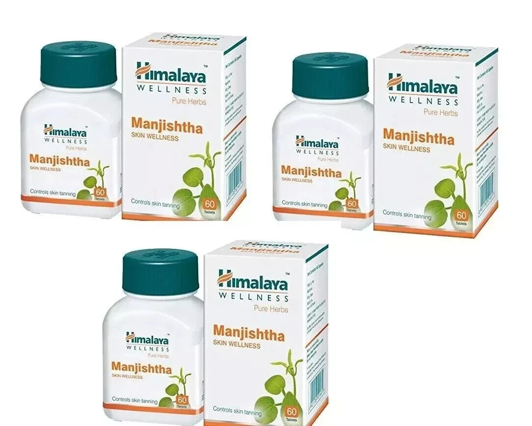 Himalaya Manjishtha Tablets 3 Box 60 Tabs Each FREE SHIP Exp 2028