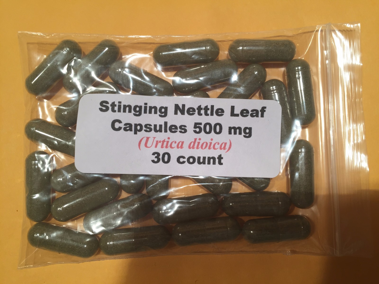 Stinging Nettle Leaf Capsules (Urtica dioica) 500 mg – 30 count