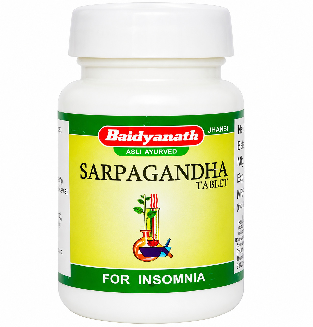 Baidyanath Sarpagandha 50 Tablets 100% Herbal & Original Ayurvedic Support