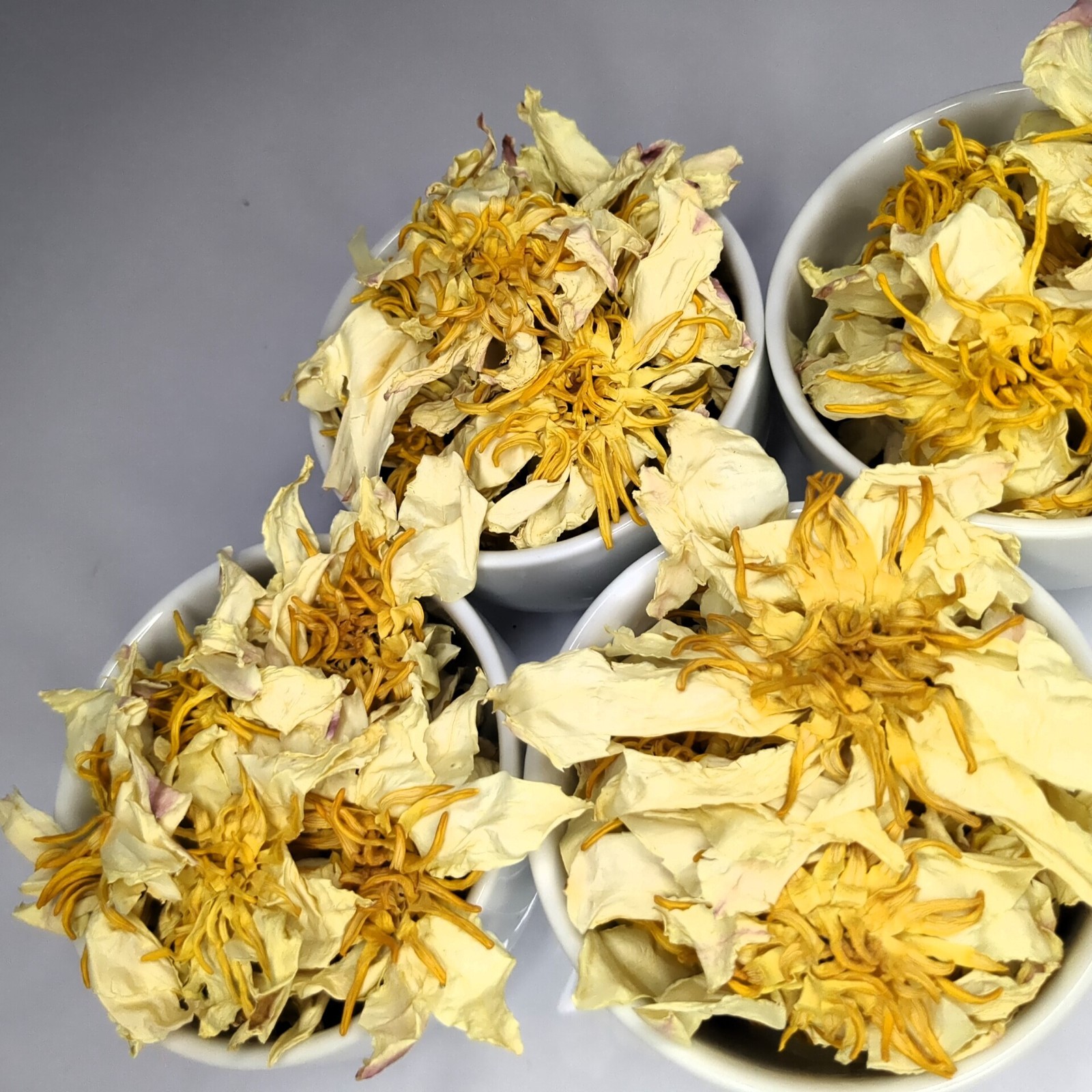 White Lotus Nymphaea ampla Hand Picked Dried Ceylon 100% Organic Flower Herb Tea