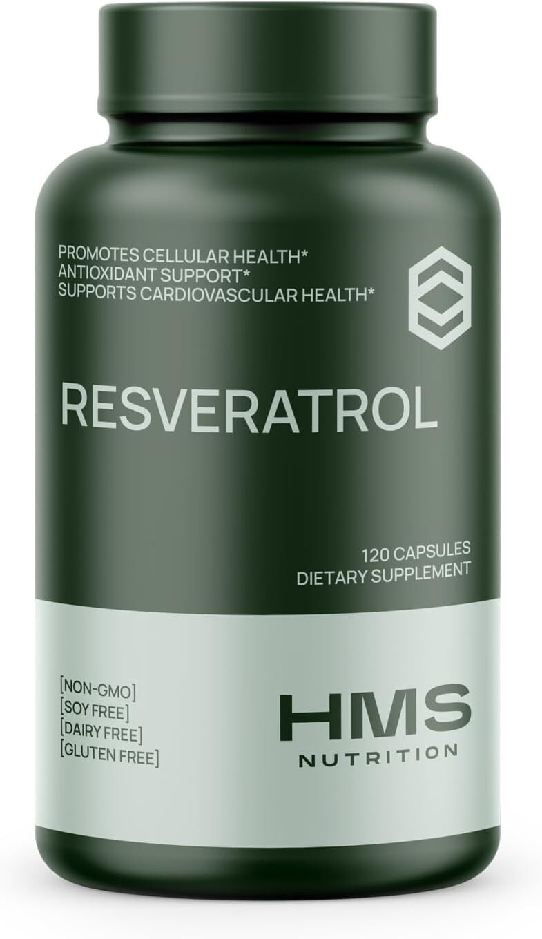 HMS Nutrition Resveratrol – with Powerful Antioxidants – 120 Vegan Capsules