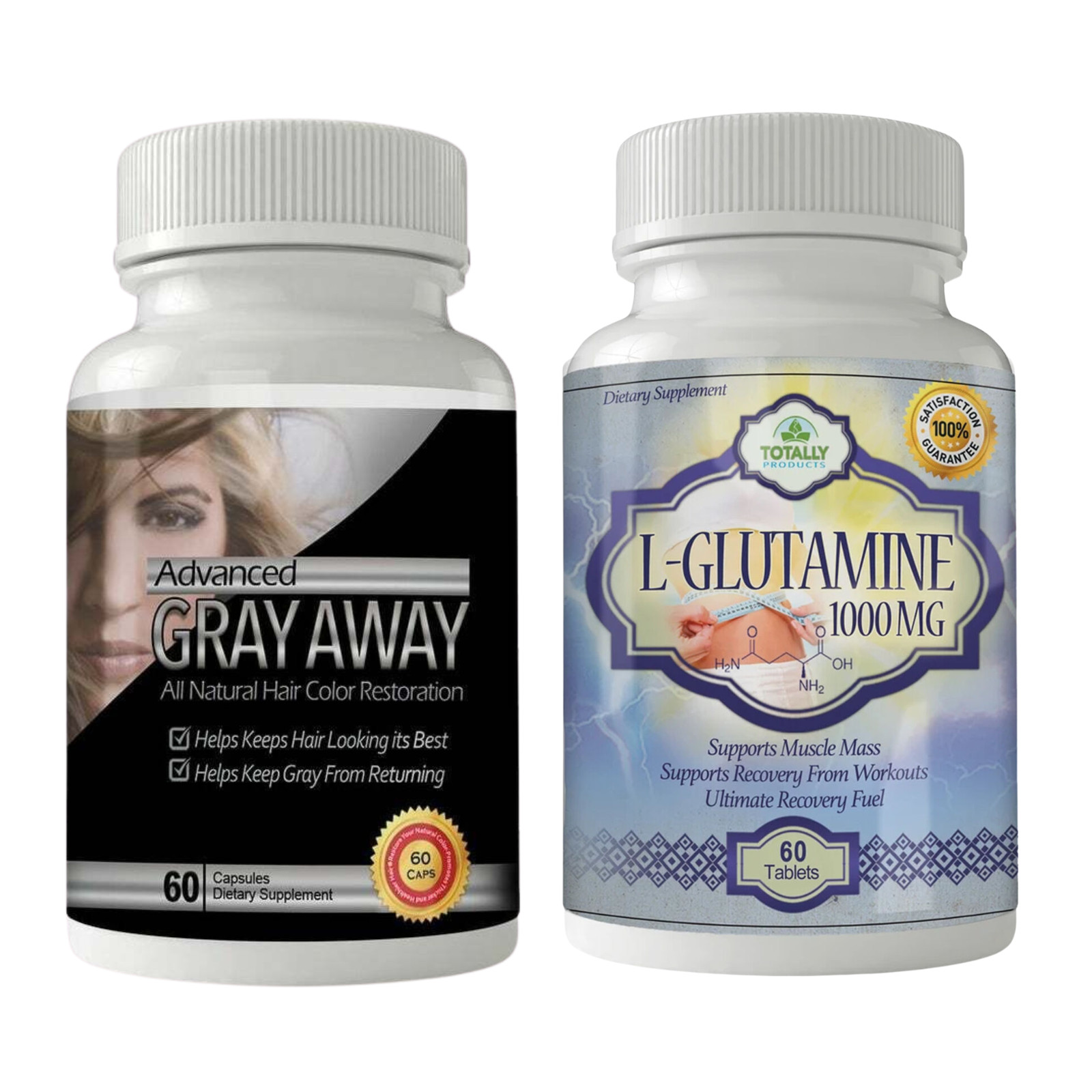 Anti Gray Hair Supplements Color Restoration & L-Glutamine Tablet Muscle Growth