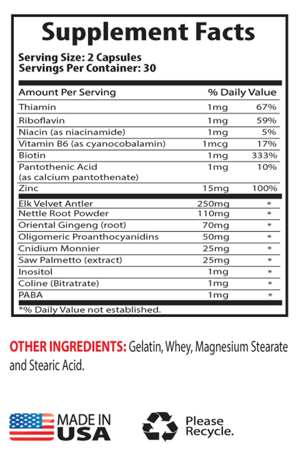 Immunity Booster Supplements – Elk Velvet Antler 550mg – Ginseng Root Extract 1B