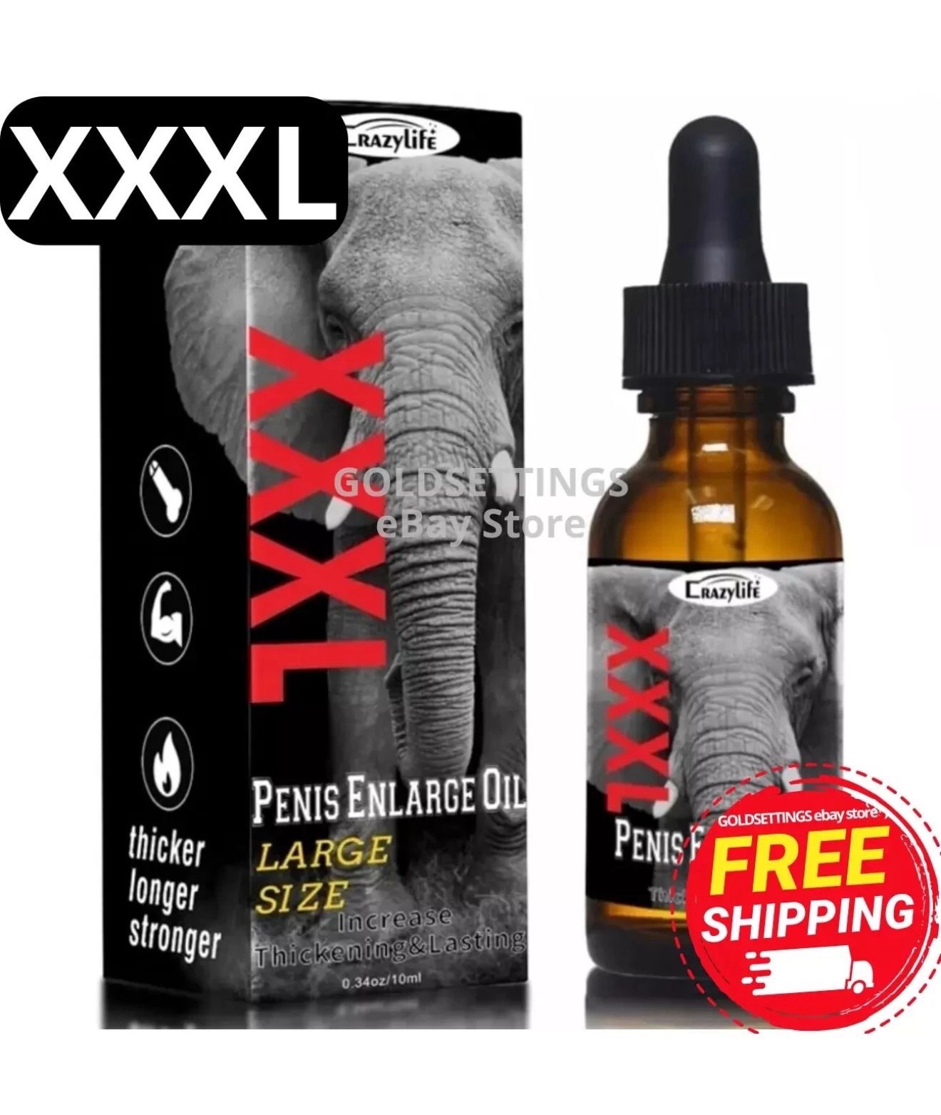 100% Men’s Natural Enlarger Oil Stay Hard Big Thick Growth Faster Enhancement