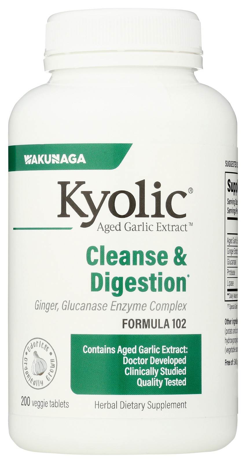 Kyolic Formula 102 Aged Garlic Extract Digestive Support 200 Tablets 1 Pack