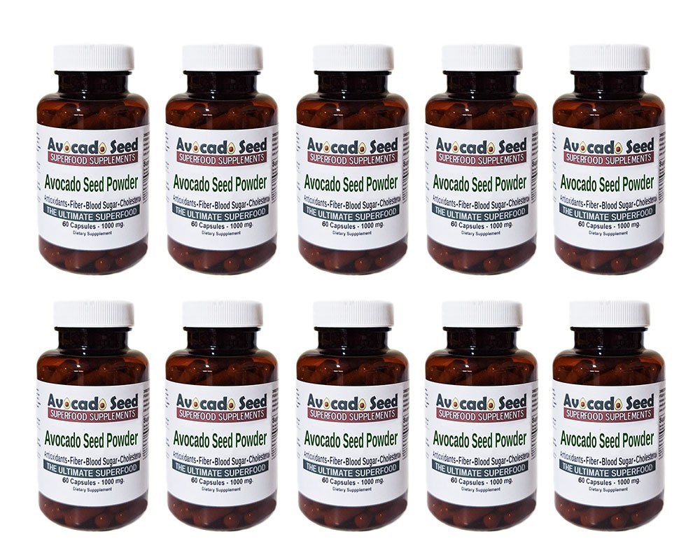 600 Avocado Seed Powder Capsules Lot of 10 –