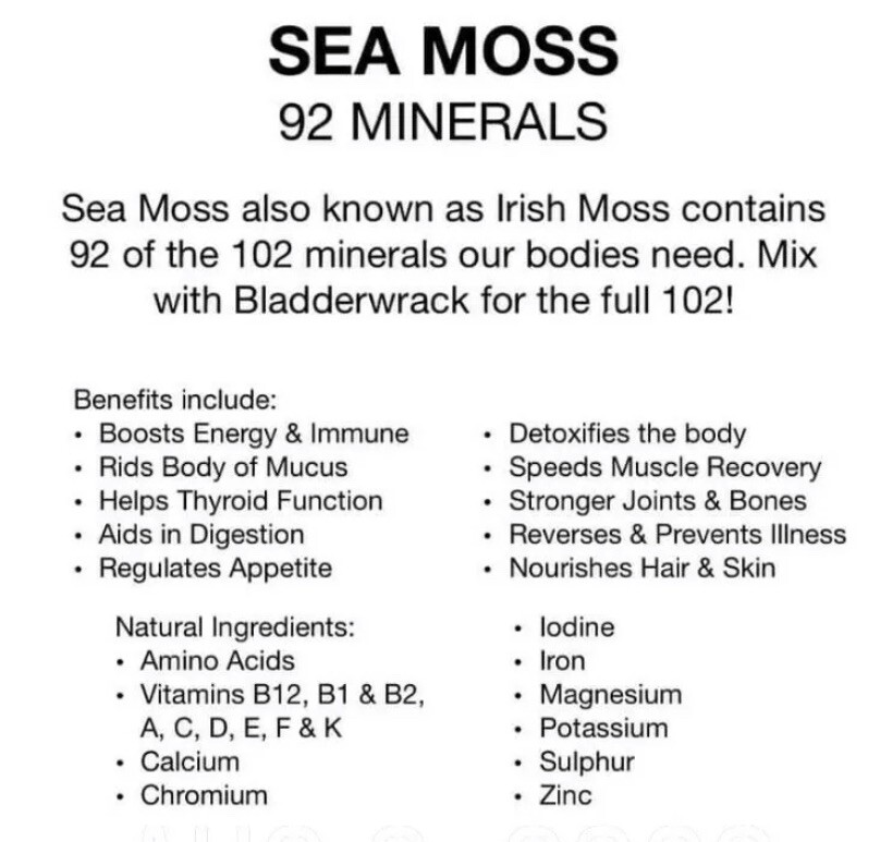 Purple Sea Moss & Moringa Leaf Capsules – 2000mg Dr Sebi fresh made