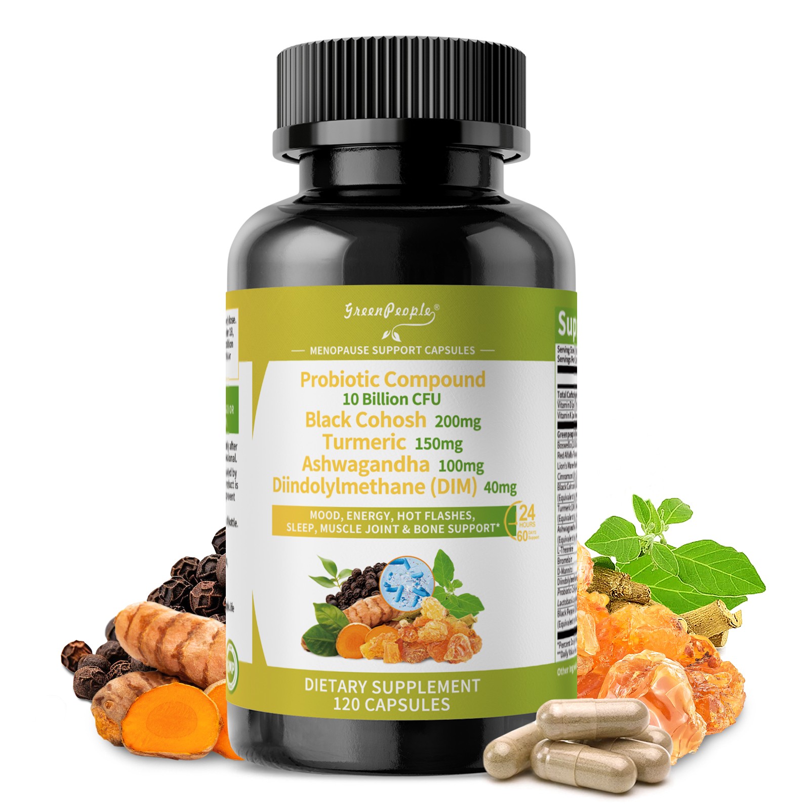 Over 30 Hormone Support Menopause Supplement for Women Hot Flash Relief 120ct