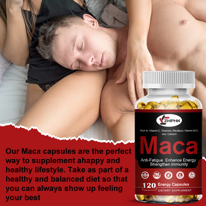 Organic Maca Root Capsules Peruvian Maca Extract Muscle Enhancing For Men Women