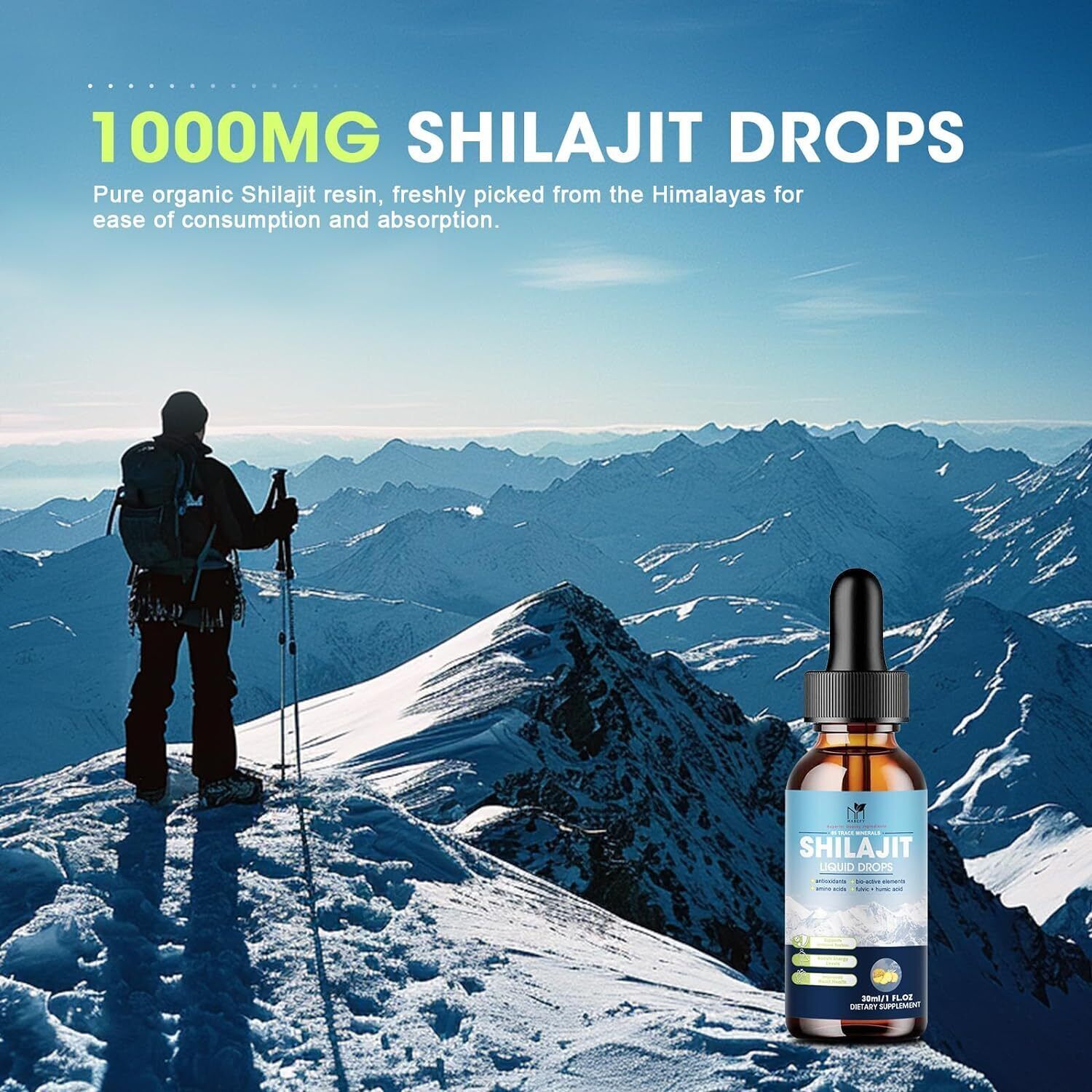 2 Packs * 30ML Organic Himalayan Shilajit Pure Extremely Potent, Fulvic Acid