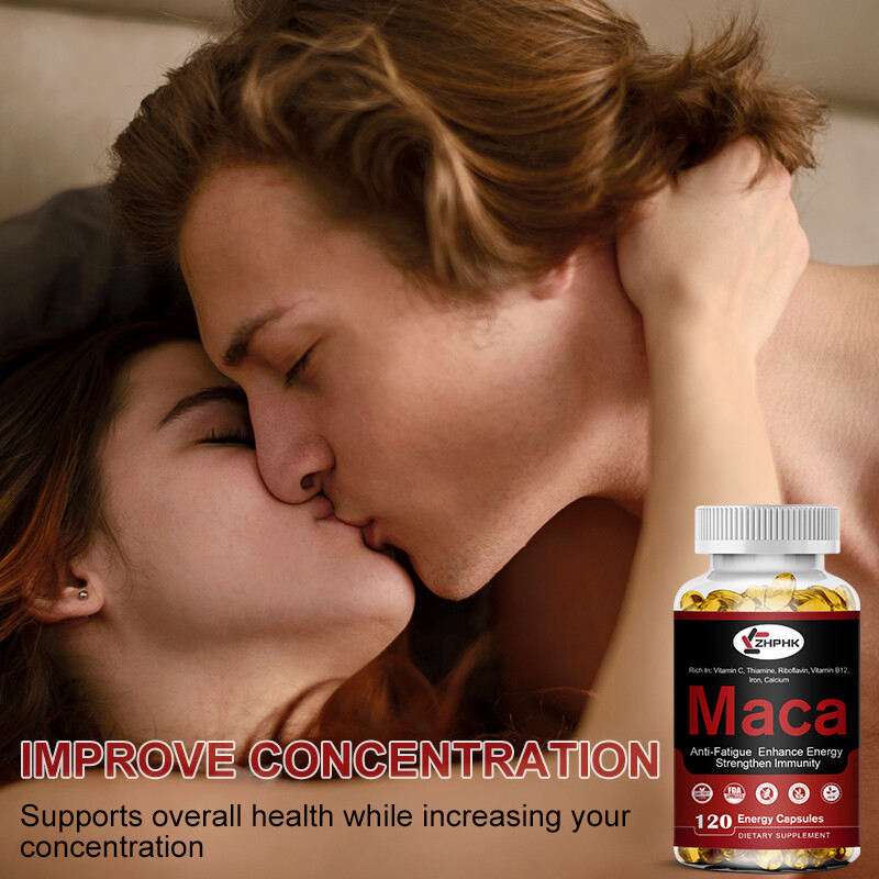 Organic Maca Root Capsules Peruvian Maca Extract Muscle Enhancing For Men Women