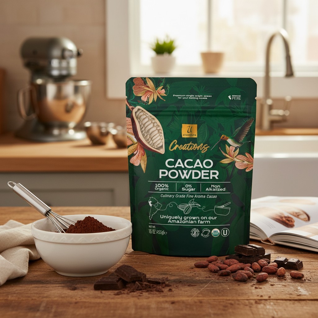 1 LB (16 OZ ) Organic Raw Cacao Powder 100% Pure, ALL NATURAL,ALWAYS FRESH