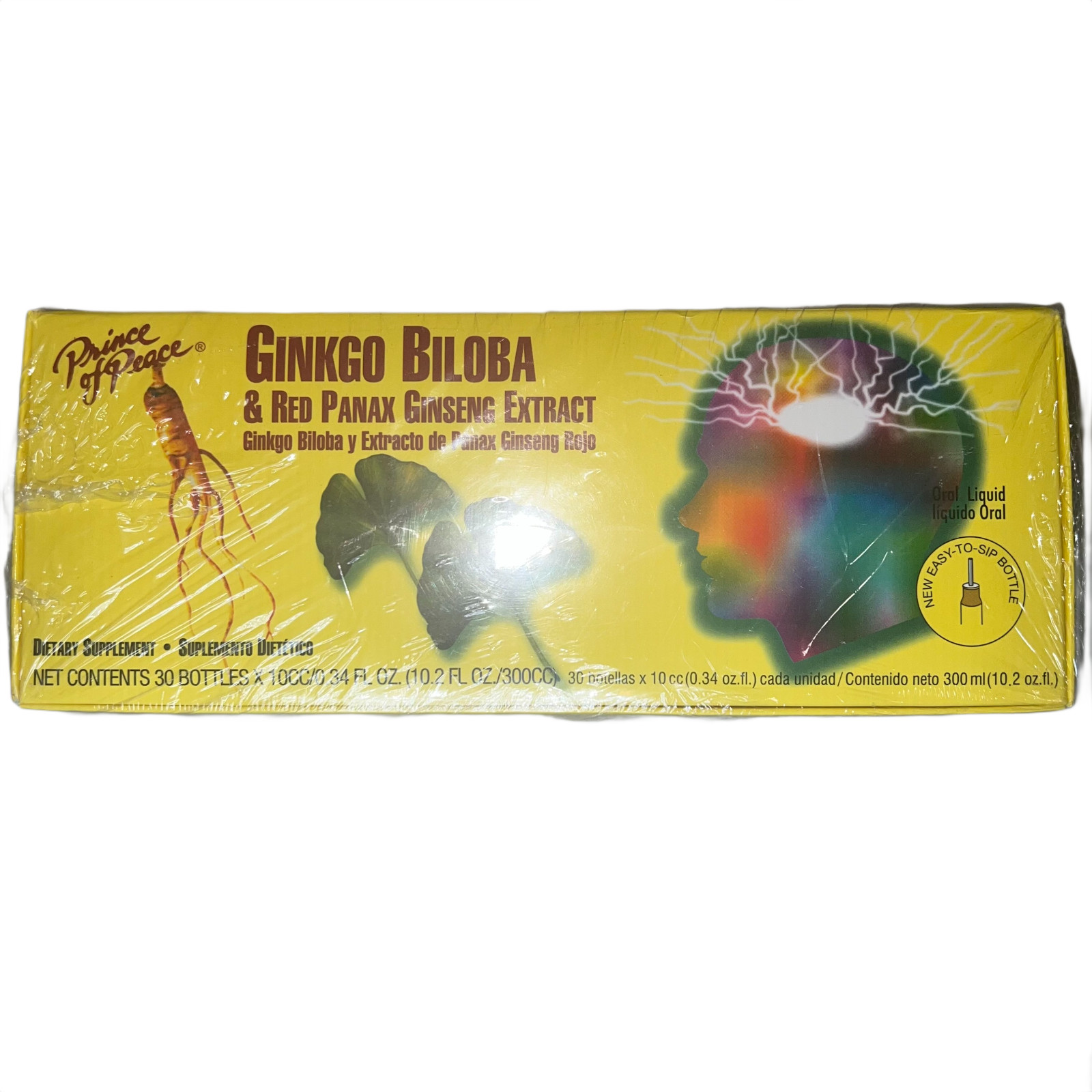 2 X Prince of Peace, Ginkgo Biloba & Red Panax Ginseng Extract, 30 Bottles, 0.34
