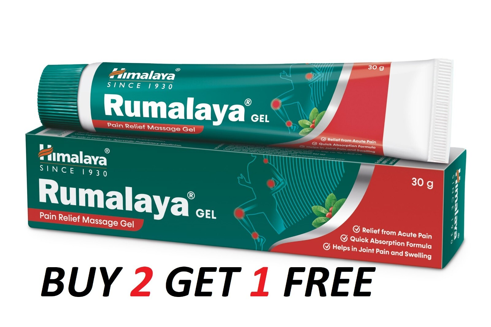 Himalaya Rumalaya Gel 30g FREE SHIPPING BUY 2 GET 1 FREE