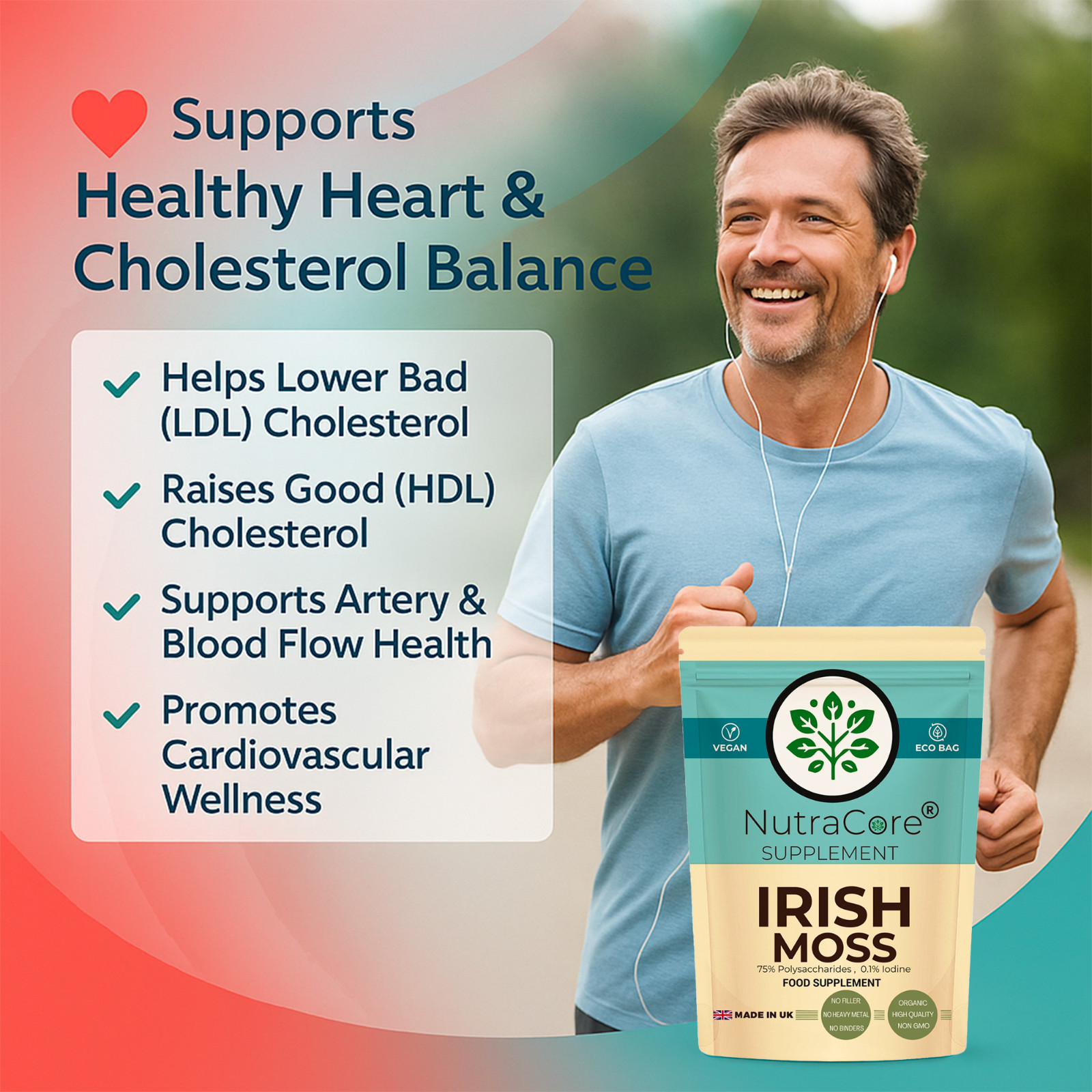 Irish Moss Capsules 5500mg-75%Polysaccharides &100% Pure Natural Sea Moss-90Caps