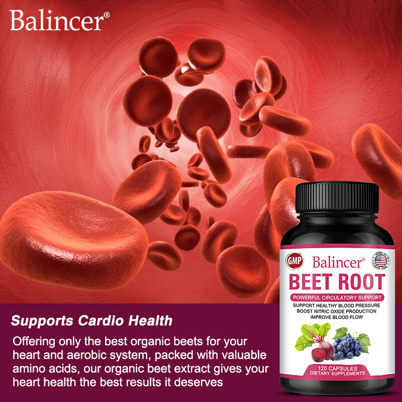 Organic Beet Root Powder Capsule 1050mg per serving Aids in Healthy Circulation