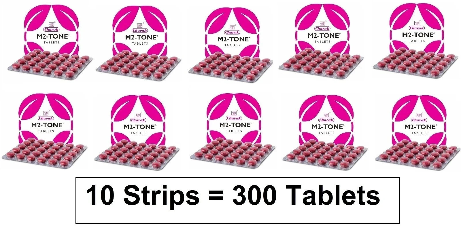10X Charak M2 Tone 300 Tabs For Women Health – Long Expiry & Free Shipping