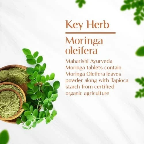 Maharishi Ayurveda Organic Moringa Tablets 500mg Herbal Supplement 60 Tabs × 5