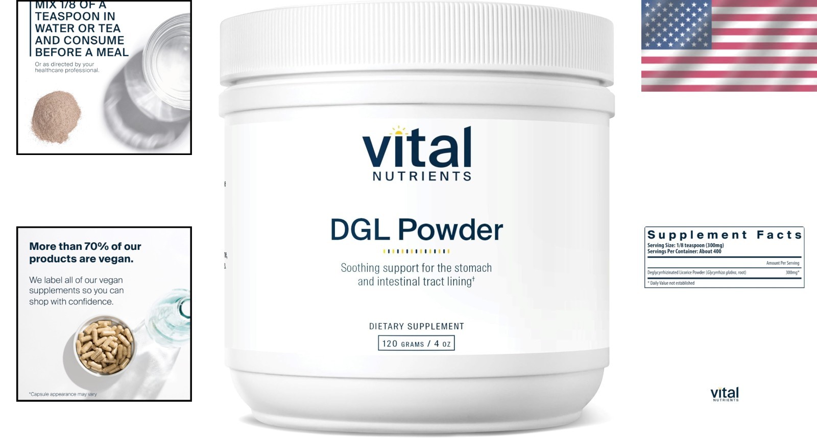 Herbal DGL Powder for Digestive Tract Health | & Hypoallergenic | 120g