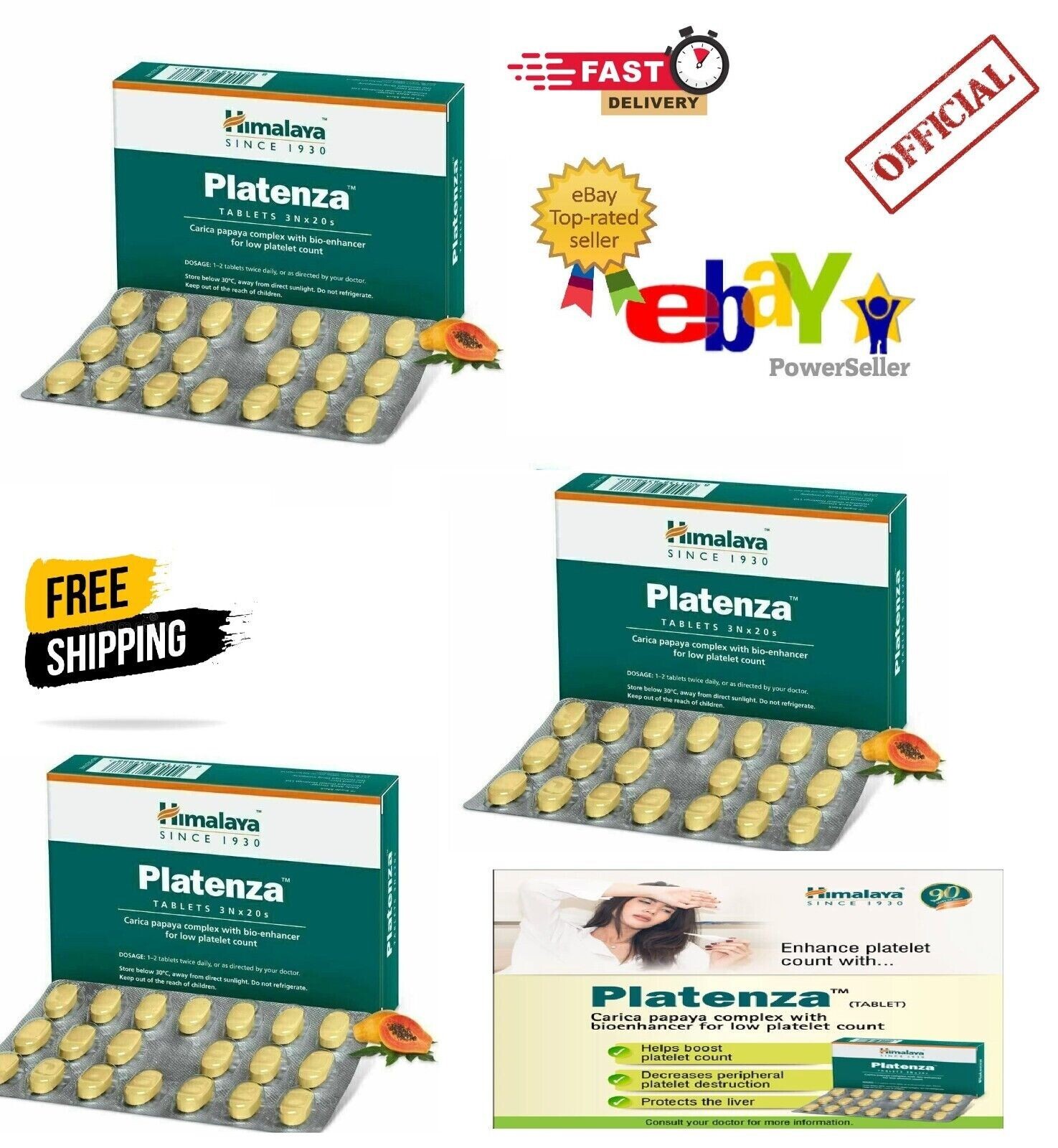 Platenza by Himalaya Boosts Platelet Count 180 Tablets Strengthen Immune 2026 Ex